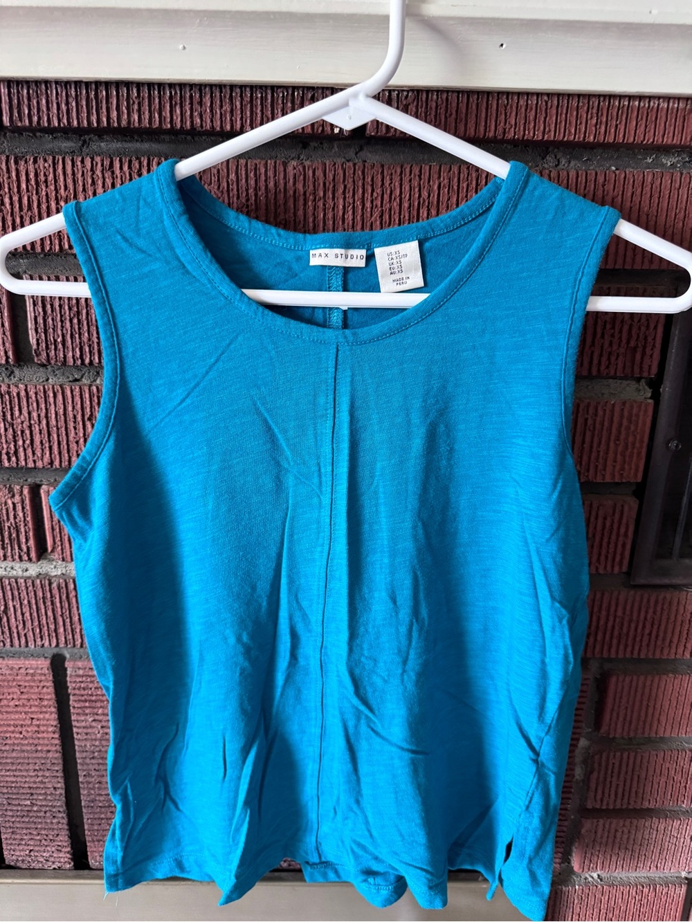 Max Studio Bright Turquoise Sleeveless Knit Tank